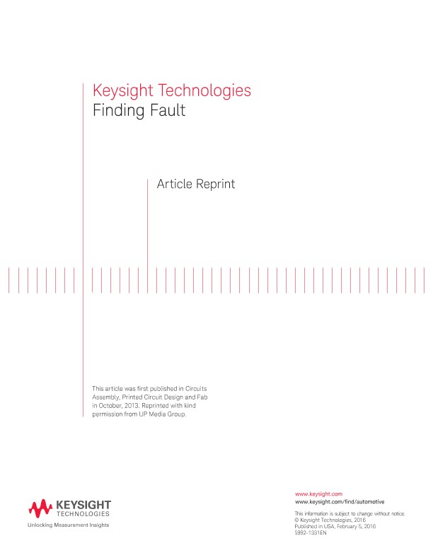 Finding Fault PDF Asset Page Keysight